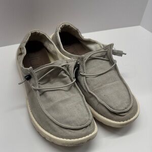 Hey Dude Wendy Light Gray Loafers Size 11